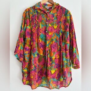 Colorful Abstract Button Down Shirt